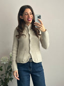 Cardigan lavorato con bottoni e tasche
