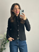 Cardigan lavorato con bottoni e tasche