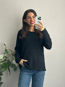 Maglioncino misto modal con tasche