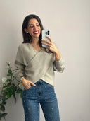 Maglioncino a incrocio con scollo a V