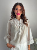 Camicetta in seta con paillettes