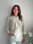Camicetta in seta con paillettes