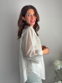 Camicetta in seta con paillettes