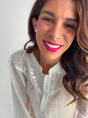 Camicetta in seta con paillettes