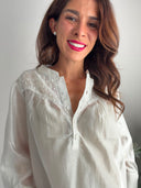 Camicetta in seta con paillettes