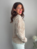 T-shirt rosa in pizzo