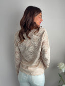 T-shirt rosa in pizzo