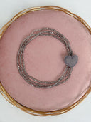 Collana lunga di cristalli con cuore