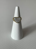 Anello con cuore strass