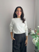 Maglione girocollo in baby alpaca