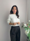 Maglione girocollo in baby alpaca