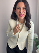 Cardigan lavorato con bottoni e tasche