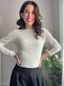 Maglia basic in misto cashmere