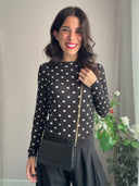 Pochette con tracolla dorata