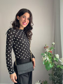 Pochette con tracolla dorata