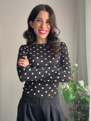 Maglia pois in misto cashmere