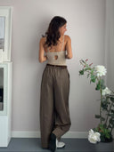 Panta ballon marrone