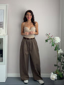 Panta ballon marrone