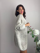 Maxi abito in maglia misto lana/mohair
