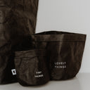 Set 2 sacchetti LOVELY/TINY THINGS in carta nera