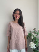 Camicetta rosa 100% cotone in plumetis