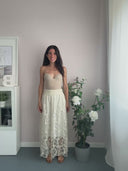 Gonna lunga con pizzo floreale